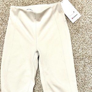 Lululemon Pant - Brush Softstreme Rib Zip Flare 32.5 inch Size 2 - Cream Color